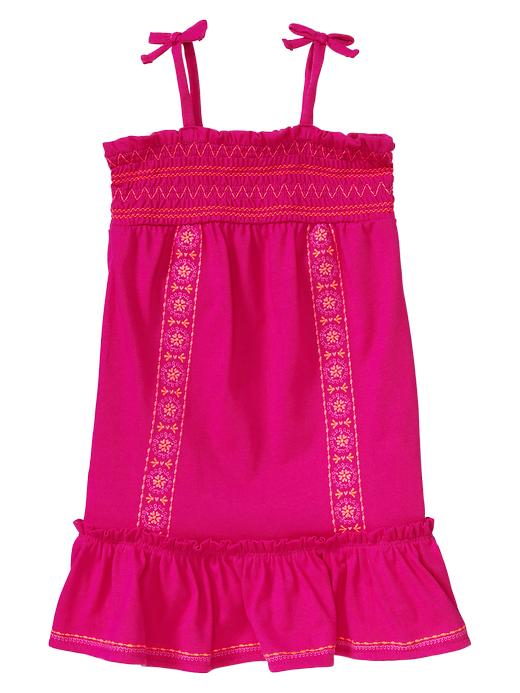 View large product image 1 of 1. Smocked embroidered dress