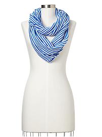 Neon-stripe infinity scarf