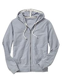 Slub zip hoodie