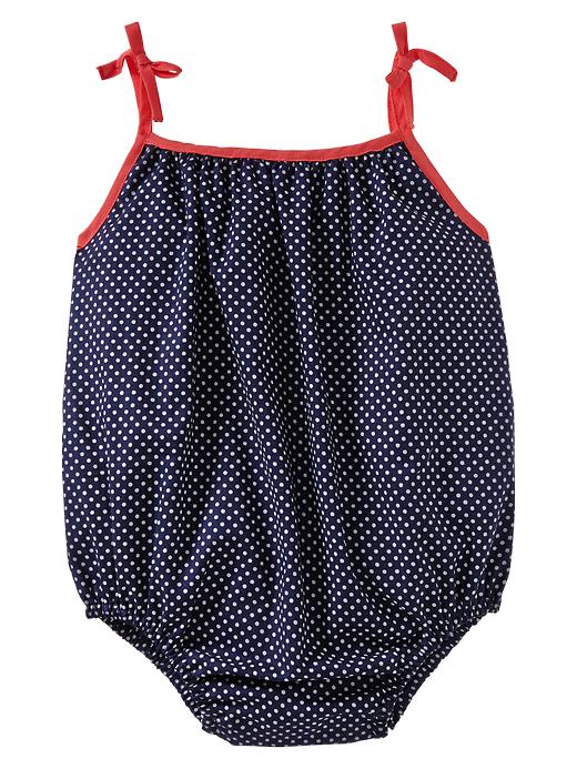 View large product image 1 of 1. Dot bow one-piece