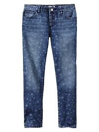 1969 star print super skinny skimmer jeans