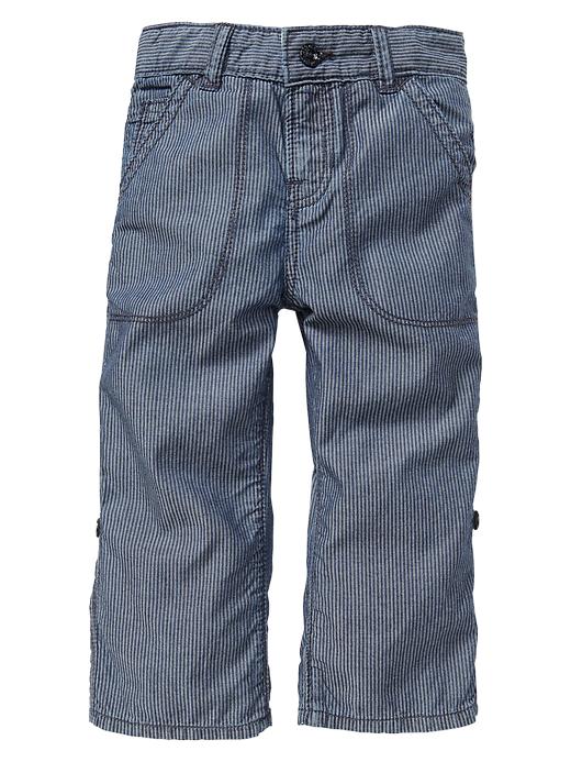 Image number 3 showing, Convertible striped jeans
