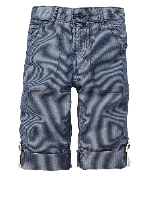 Image number 1 showing, Convertible striped jeans