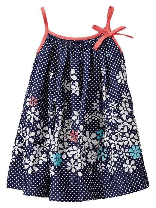 View large product image 1 of 1. Floral dot dress