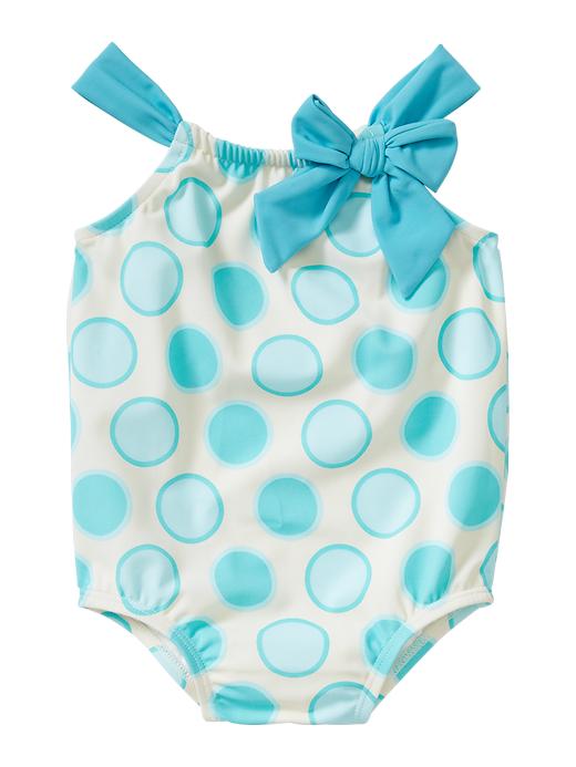 View large product image 1 of 1. Bow dot one-piece