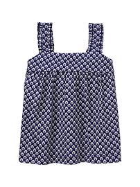 Square ruffle tank