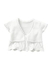 Crochet V-neck cardigan