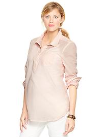 Striped pocket popover shirt