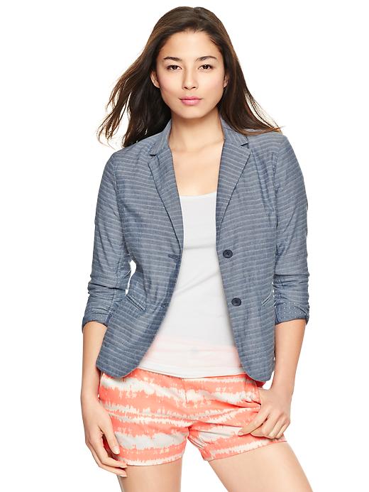 Image number 3 showing, Striped unstructured blazer