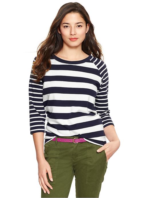 View large product image 1 of 1. Mix-stripe mariner top