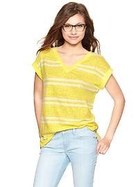 Shoreline slub striped T