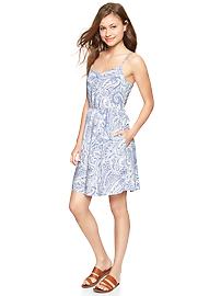 Printed spaghetti-strap dress