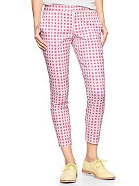 Printed skinny mini skimmer khakis