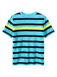 Contrast striped knit T