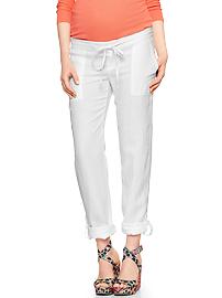 Linen roll-up pants