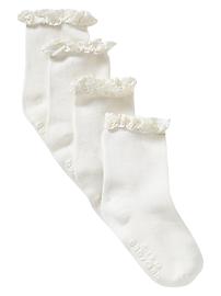 Lace trim pastel socks (2-pack)