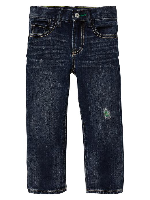 Image number 1 showing, Straight fit jeans (green fill)