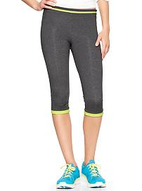 GapFit heathered colorblock cropped capris