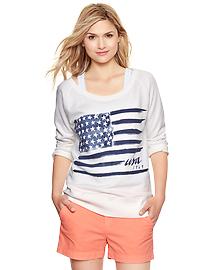 Flag graphic sweatshirt