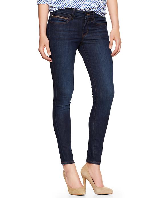 Image number 1 showing, 1969 ankle-zip legging skimmer jeans