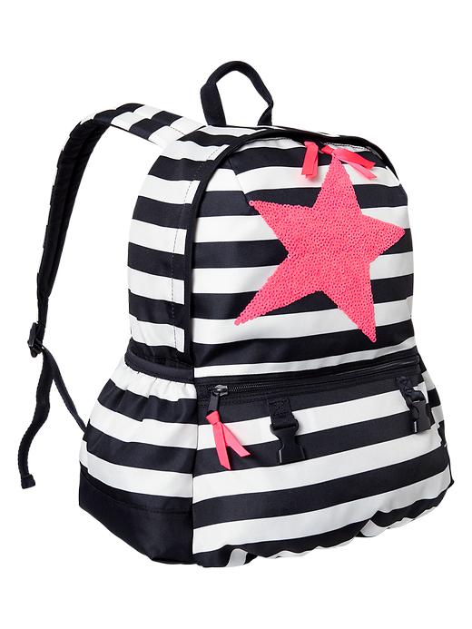 Image number 4 showing, Junior sequin striped backpack