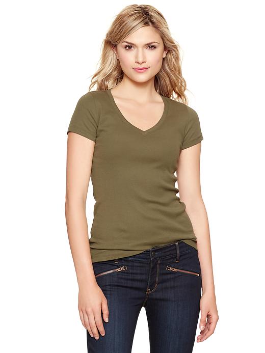 View large product image 1 of 1. Favorite short-sleeve V-neck tee