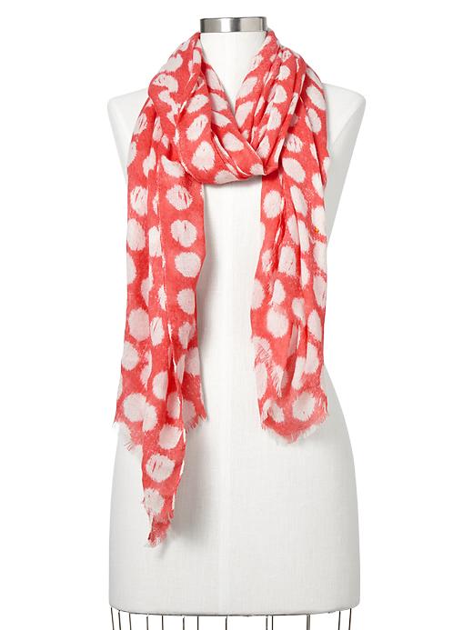 View large product image 1 of 1. Painterly dot scarf