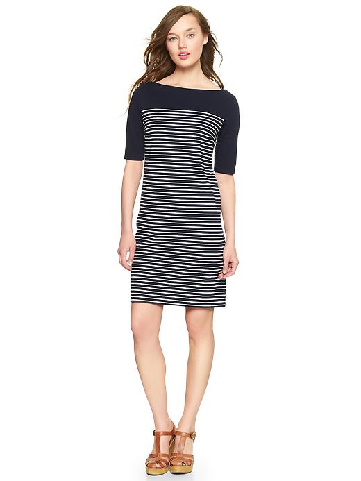 View large product image 1 of 1. Boatneck mariner dress