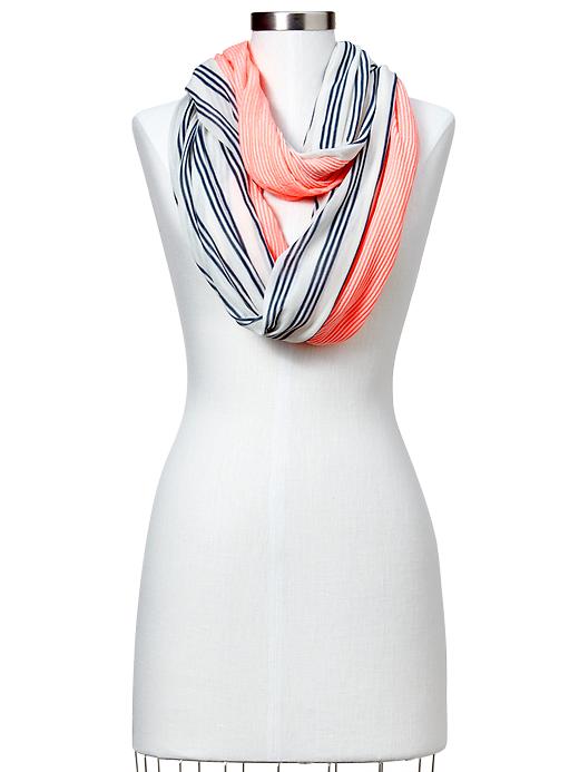 View large product image 1 of 1. Neon colorblock-stripe infinity scarf