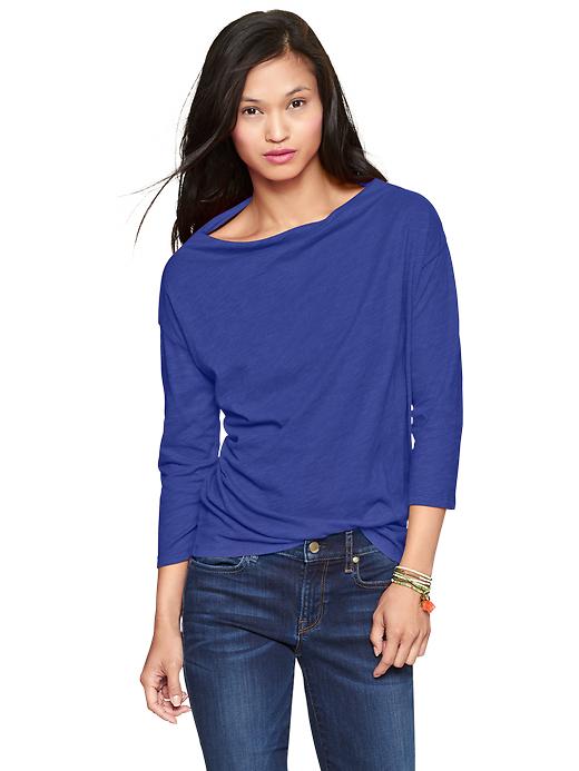 View large product image 1 of 1. Funnel-neck slub T