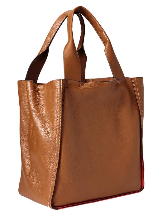 View large product image 1 of 3. Large leather tote