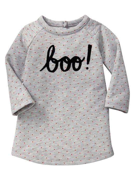 View large product image 1 of 1. Boo graphic fleece dress