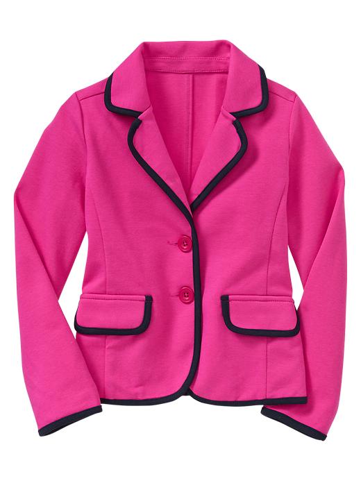View large product image 1 of 1. Pink knit blazer
