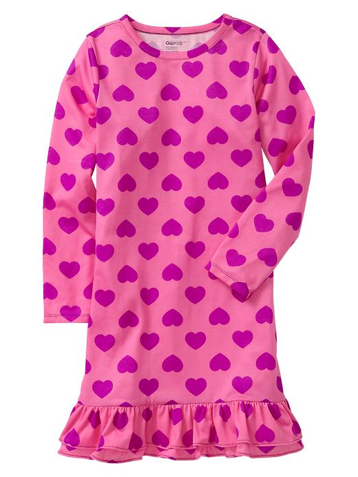 View large product image 1 of 1. Heart print nightgown