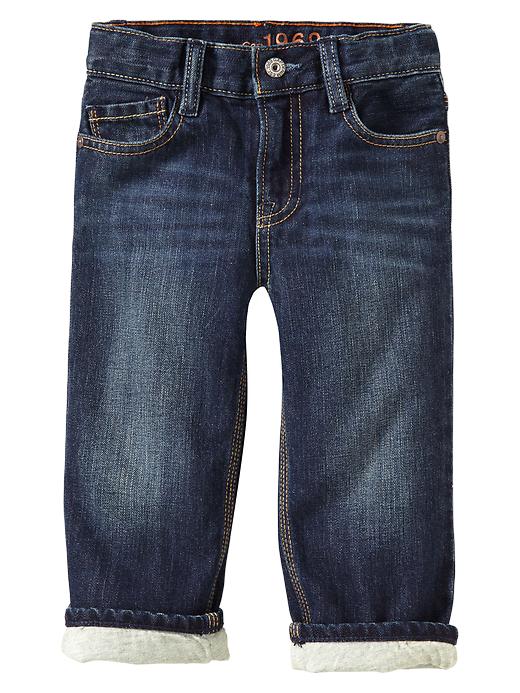 Image number 1 showing, Jersey-lined original fit jeans