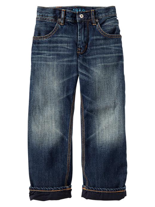 Image number 1 showing, Kids Lined Jeans