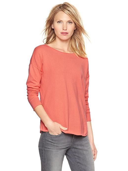 View large product image 1 of 1. Shirttail-hem sweater