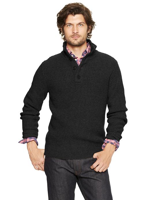 View large product image 1 of 1. Lambswool Mockneck Sweater