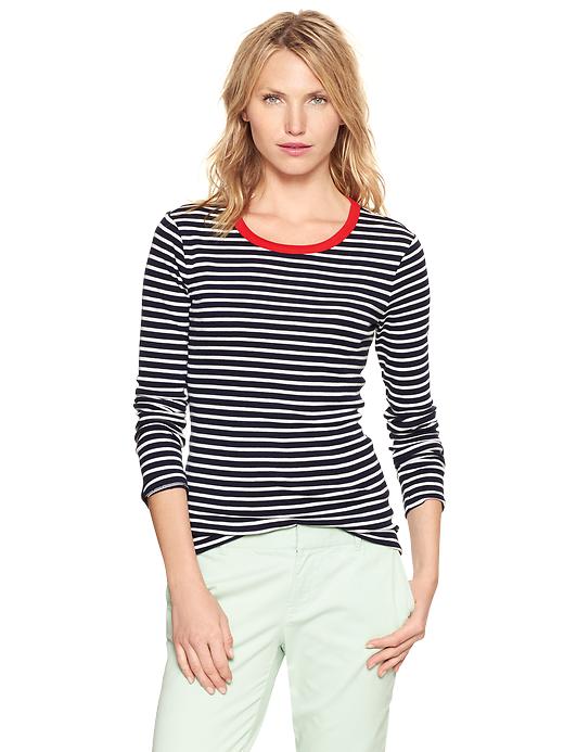 View large product image 1 of 1. Bowery supersoft stripe crew tee
