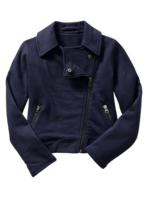 View large product image 1 of 1. Knit moto jacket