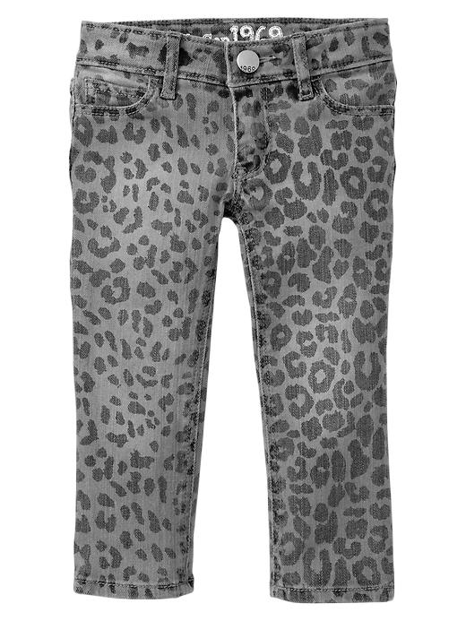 Image number 1 showing, Leopard print skinny jeans
