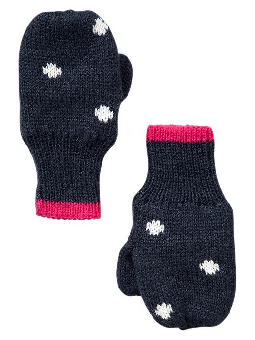 View large product image 1 of 1. Intarsia dot mittens