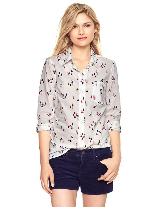 Image number 1 showing, Fitted boyfriend shirt