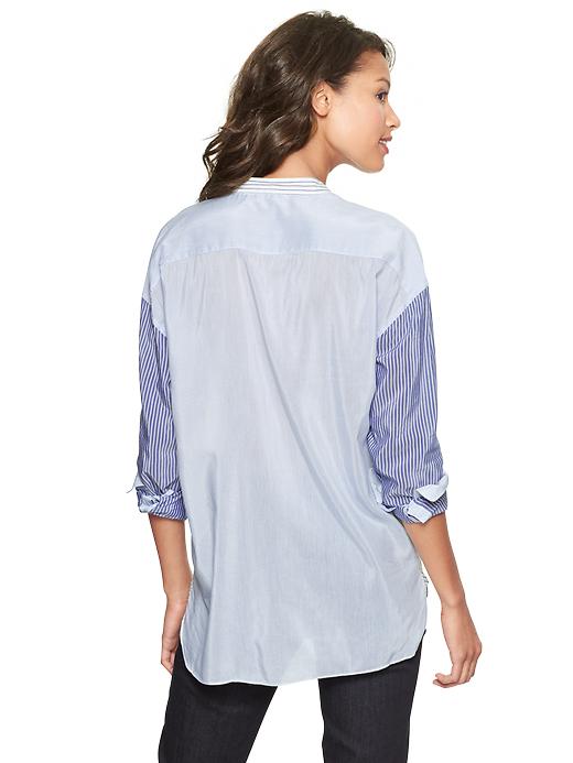 Image number 2 showing, Colorblock pinstripe dolman shirt