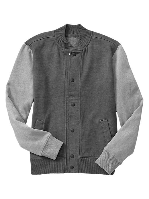 View large product image 1 of 1. Fleece baseball jacket