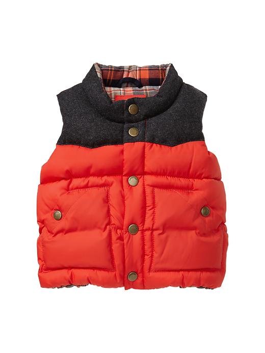 View large product image 1 of 1. Colorblock puffer vest