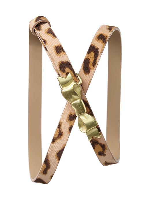 View large product image 1 of 1. Bow leopard belt