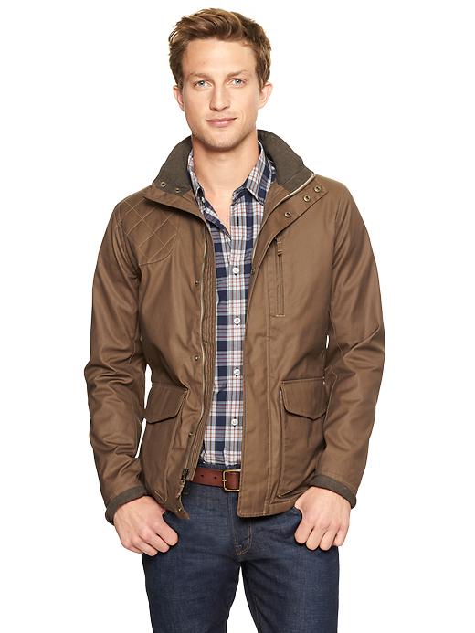 View large product image 1 of 1. Waxed cotton field jacket