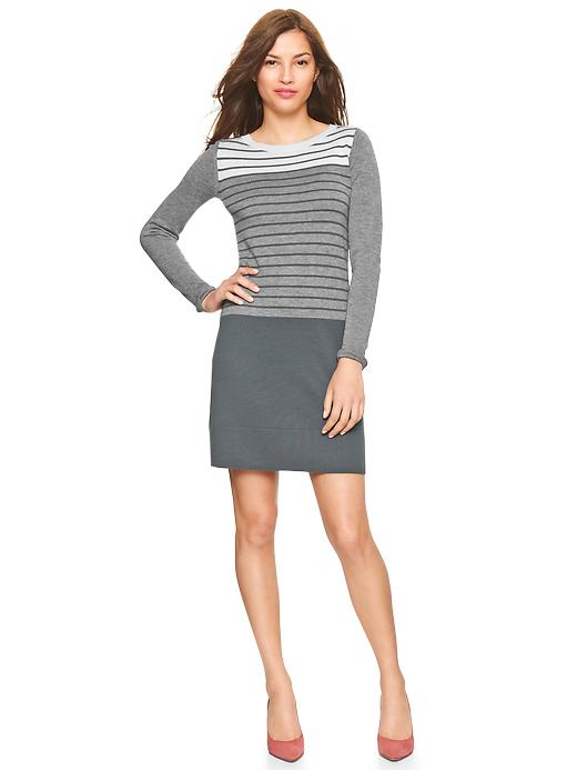 Image number 3 showing, Striped colorblock dress