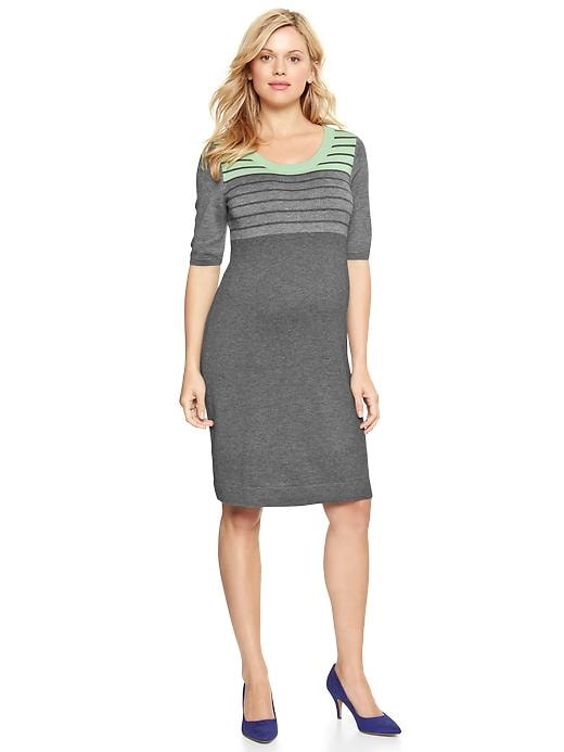 Image number 1 showing, Colorblock striped dress
